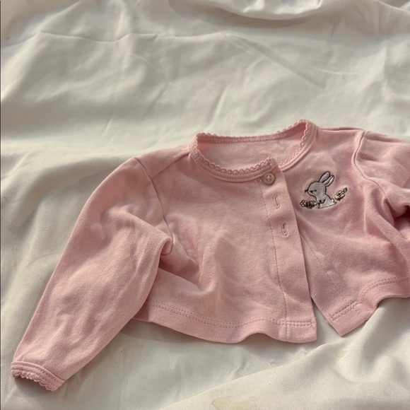 Other - Pink Baby Cardigan with Bunny Embroidery 9 months